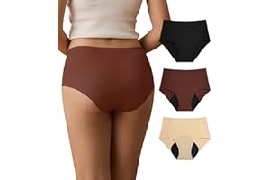 SHARICCA Perioden Unterwäsche Starke Blutung Hohe Taille Periodenunterschwäsche Seamless Slips Damen Lecksicher Menstruationsunterwäsche 40ML