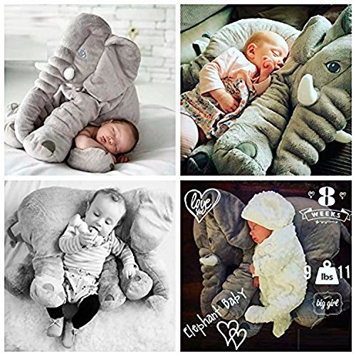 Elefantenkissen 60cm,70cm,40cm,Vlunt Baby Elefantenkissen, 100 % weicher Plüsch, Beste Geschenke für Ihre Baby - 4