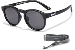 Maesy Kinder Sonnenbrille für Kleinkind und Baby - 1-3 Jahre - UV400 Polarisierter Schutz - Flexibler und Biegsamer Rahmen - Verstellbares Gummiband - Sichere und Bequeme Kindersonnenbrille - Bowi