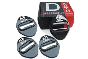 LOOFSAF 4 Pezzi Coperchio Serratura Porta Auto in Acciaio Inox Accessori per Mazda 3 6 Miata MX-5 CX-3 CX-5 CX-9, Coperchio della Serratura della Portiera dell'auto, Copri Serrature per Portiere