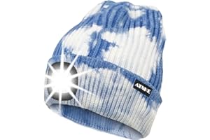 ATNKE LED Cappello Illuminato Berretto,USB Ricaricabile Cappello da Corsa 4 LED Impermeabile Luce Invernale Calda Lampada Frontale Regali per Uomo e Donna