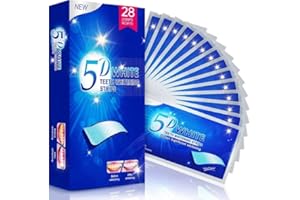 VINIFREDY 5D Teeth Whitening Strips for Sensitive Teeth, Gel Strips Kit 14 Pcs 7 Treatments for Teeth Whitening Strips Tooth Whitening Strips for 5D White Teeth Whitening Strips (14 pouches - 28 strips)