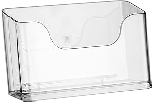 ogoPLUS Prospektständer DIN A6 Querformat/Prospekthalter Flyer-Ständer Werbung Aufsteller Tisch-Prospektständer/Prospektbox/Werbung, glasklar, leichte Neigung für optimales Blickfeld