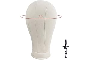 DAVINONA Cabeza de corcho y lienzo de 55,88 cm para maniquí, con abrazadera