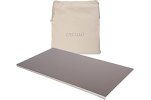 CECILUÌ Spianatoia per Impastare Acciaio Inox in REGALO Sacca di Cotone Tagliere da Cucina Professionale in Varie Dimensioni Taglieri Pizza Piano Lavoro Accessori Pasticceria (80x50cm bordo 2cm)