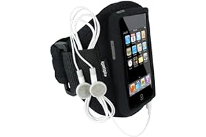 iGadgitz U0015 Sportarmband aus Neopren für iPod Touch 1., 2., 3. und 4. Generation (8 GB, 16 GB, 32 GB, 64 GB) in Schwarz, Einheitsgröße (26-44 cm)
