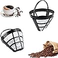 2 Pcs Coffee Filter Universal,Permanent Coffee Filters Reusable Permanent Coffee Filter with Handle,Washable Coffee Filter, Coffee Filter, Mesh Basket for Most Coffee Machine