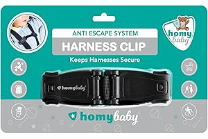 HOMYBABY® Chest Clip bébé - Empêche l’enfant de sortir les bras du harnais - Boucle de protection pour siège enfant - Pince harnais enfant - Clip de Poitrine Bébé