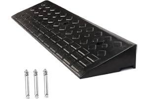 ‎UYOYOUS uyoyous Bordsteinrampe Gummi Rampen 100x25x10cm, Vollgummi Türschwellenrampe Gummirampe Bordsteinkanten Rampe Auffahrkeile Auffahrrampe für Auto, Rollstuhl, Bürgersteig, Wohnmobil