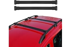 OMAC Barres de Toit transversales Compatible avec VW T5 Transporter 2003-2015 Aluminium Noir