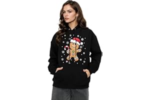 NetSetUK Womens Christmas Long Sleeve Pullover Hoodie Xmas Printed Sizes 8-22
