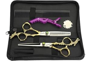 AXEMOORE 6/7 / 8/9 pulgadas, juego profesional de tijeras de peluquería, tijeras de peluquería japonesas, tijeras de peluquería masculinas y femeninas (1, 6 pulgadas y 2 piezas-B)