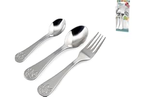 Lulabi Disney Minnie Confezione da 3 Posate Inox, Grigio