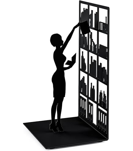 Fermalibri Postman Balvi - In Metallo Decorativo Nero - Foto 8