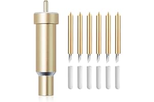 Keboyoe 6 Pcs Explore Deep Cut Blade With Housing 30°/45°/60° Fine Point Cutting Blades Replacement, Maker Deep Cut Blade Compatible with Cricut Maker, Maker 3, Cricut Explore Air One, Air 2, Air 3