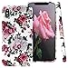 Produktbild iPhone X Hülle Blumen, ZXK CO 3D Blumenmuster Vintage Schutzhülle TPU Silikon Ultra Slim Schutz Handyhülle für Apple iPhone X/10 5,5 Zoll Retro Floral Protective Backcover Case