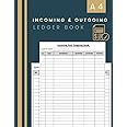 Incoming And Outgoing Ledger Book: Large Simple Accounting Ledger Book for Bookkeeping and Small Business | Cash Book Accounts Bookkeeping Journal to Record and Keep Track of Income & Expenses.