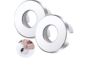 DIAONIAN 2 Stück Waschbecken Überlauf Abdeckung,Waschbecken Überlauf,Überlauf Waschbecken,Waschbecken Überlauf Ring,für Waschtisch Loch mit Ø 22-24 mm Öffnung,Silber (Kupfer Material)