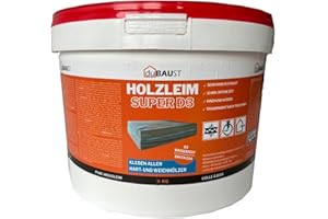 dubaust WOD24 Schnelltrocknender D3 Holzleim, wasserfest, für Hartholz und Weichholz, weiss - nach dem Aushärten transparent (1, 5Kg Eimer)