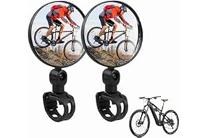 GENERIC 2PCS Handlebar Mirrors - Adjustable Convex Safety Mirror for Bikes, Scooters & Motorcycles - Universal Rear View Cycle Mirrors (Black)