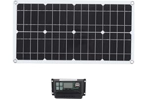 SRUM Kit Pannello Solare 250W, Caricabatteria per Pannello Solare Monocristallino 12V/24V con Regolatore di Carica Solare Impermeabile 10A, Pannello Solare Doppio USB per Camper, Auto, Barca