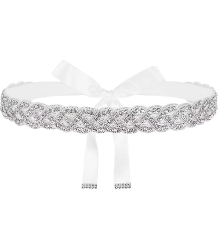 Fascia da sposa in cristallo di perla con perline dorate o