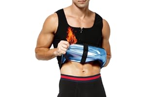 Casey Kevin Chaleco Sauna Hombre Compresion Reductoras Adelgazante Fajas Deportivo Sudoración Camiseta Gym Shapewear