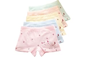 XPXGMT 5 Pezzi Mutandine Bambine e Ragazze Intimo per Bambini Mutande di Cotone Bambina Ragazza Shorty Intimo Taglia 3-9 Anni