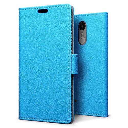 Funda LG K4 2017 SLEO Cartera Carcasa Piel PU Suave Flip Folio Caja Super Delgado  Estilo Libro Soporte Plegable y Cierre Magn  tico  para LG K4 2017 - Azul