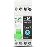 TONGOU Circuit Breaker with Smart Switch, Remote Control On/Off via Tuya/Smart Life (10A Measurement)