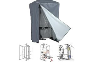 WJYZHM Power Cage Cover,Smith Machine Covers-Squat Rack Home Gym Accessories,Four Opening Zipper Outdoor and Indoor Universal Dustproof and Waterproof All Season Protective Cover(Cover Only)