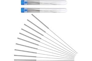 NUONOVE 3D Drucker Düse Reinigung Kit, 3D Drucker Düsen Reinigungsnadel, Edelstahl Extruder Düse Reiniger, 10 Stücke 0 4mm druckernadeln Edelstahl Düsen Reinigungsnadeln Cleaning Needles Kits, Silberig