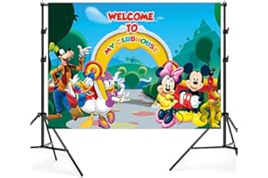 SIMYRON cartoon Background Cloth - Donald Duck Birthday Background Cloth Children's Birthday Photo Poster Decoration Birthday Party Supplies Photo Prop (150 * 100 cm)