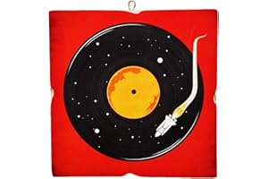 KUSTOM ART Quadro Quadretto Stile Vintage Riproduzione Disco in Vinile LP 45 Giri da Collezione Stampa su Legno 23x23 cm