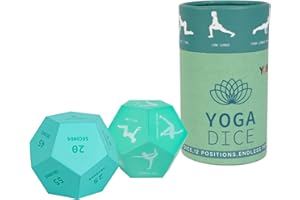 YOBRO Yoga Dice Game for Adults and Kids, Mindfulness Dice Kit, Exercise & Fitness Accessories for Women, PE Equipment Accessories for Home Workout, Yoga Meditation Gifts for Women&Men&Yogis, 2-Pack