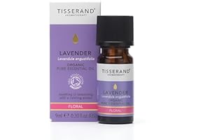 Tisserand Aromatherapy,Lavender - Organic Essential Oil,Massage Oil, Aromatherapy Oil, Skin Oil, Oil for Diffuser,100% Pure Essential Oil - 9ml