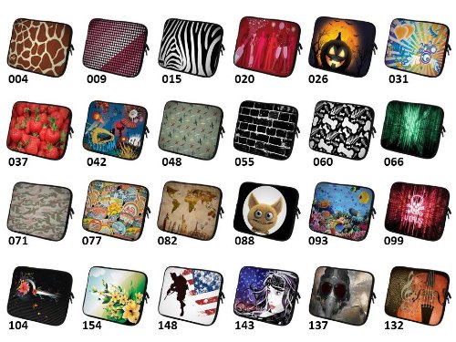 ©art&cherry Designer Laptoptasche Notebooktasche in 14 Zoll auch in 10 Zoll / 13 Zoll / 15 Zoll / 17 Zoll erhältlich Sleeve Neopren Schutzhülle Netbook Tablet Cover Hülle Ipad schwarz X - 2