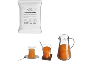 KOZA Polvo de bebida instantánea en bolsa de 1000 g | Polvo para bebidas calientes o frías | Té turco | Té helado | Té helado | Té de migas | Té | Cay | Té en polvo | Oralet | (melocotón)