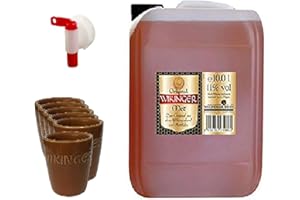 UNBEKANNT Wikinger Met 10 Liter Kanister + Tonbecher 6er Set + Ausgießer