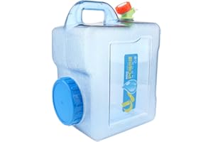 D DOLITY Camping en Plein Air Voyage Voiture Seau d'eau Bidon d'eau Jerrican Portable Poignée de Transport - Clair, 8L