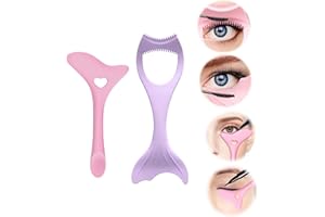 SVOCK Pochoir Mascara y Pochoir Eyeliner Yeux, Applicateur Mascara Gel de Silice, Multifonctionnel Pochoir Maquillage, Eyeliner Pochoir Aide à Créer Une Variété de Maquillage pour Les Yeux