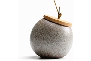 liangh Urna Funeraria,Umano Gatto Cane per Ceneri Adulti –Memoriale Cremazione,Honor con Magnifico Ceramica Urna (11×11×10cm),A