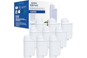 GOLDEN ICEPURE Filtre à eau pour machine à café Compatible Avec Siemens® EQ Series/EQ3/EQ6/EQ9/ EQ500/S700/Brita® Intenza 575491/Bosch® TCZ7003/TCZ7033 Certifié NSF, 9 pièces