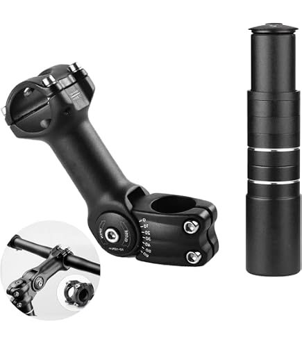 Potence Avant Vélo Ergotec High Charisma - Standard 1-1/8 A-Head - Longueur 90mm / Angle 45° - Aluminium Noir