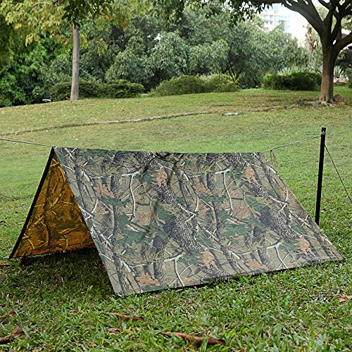 Aodoor Regenjacken Regenponcho wasserdicht regenmantel für die Jagd Camping, Freizeit Regenmantel, Baumblatt Camouflage Rain Poncho - 7
