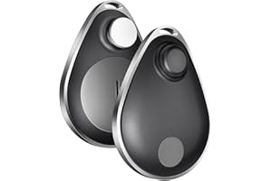 AINBREC Hidden GPS Trackers 2 Pack, Bluetooth Tracker Like Airtags Work with Apple Find My (iOS only), Key Finders IP67 Waterproof, Item Finders Locator Suitable for Clothes Luggage, Keys Backpack (Black)