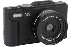 5K Digitalkamera för Fotografering, 75MP UHD Camara Fotograficas med 18x Digital Zoom, 3 "180 ° Flip Screen, Portable Vlogging Cameras
