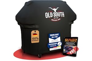 Old South - Grillabdeckung Wetterfest - Grill Abdeckhaube für Weber, Napoleon, Enders, Rösle Gasgrill - Grillhaube Cover Wasserdicht (147 x 65 x 115 cm)