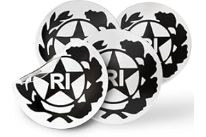 Autodomy Adesivi Targa Auto e Moto con Stemma Logo RI 4 Pezzi | Adesivo Targa Auto e Moto 13x13 mm Resistente e Impermeabile Facile da Applicare Ideale per Restauri