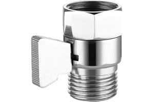 CIENCIA Vanne de Régulation du Débit de Douche Vanne 1/2" Laiton d'arret pour Pomme de Douche, AV016B